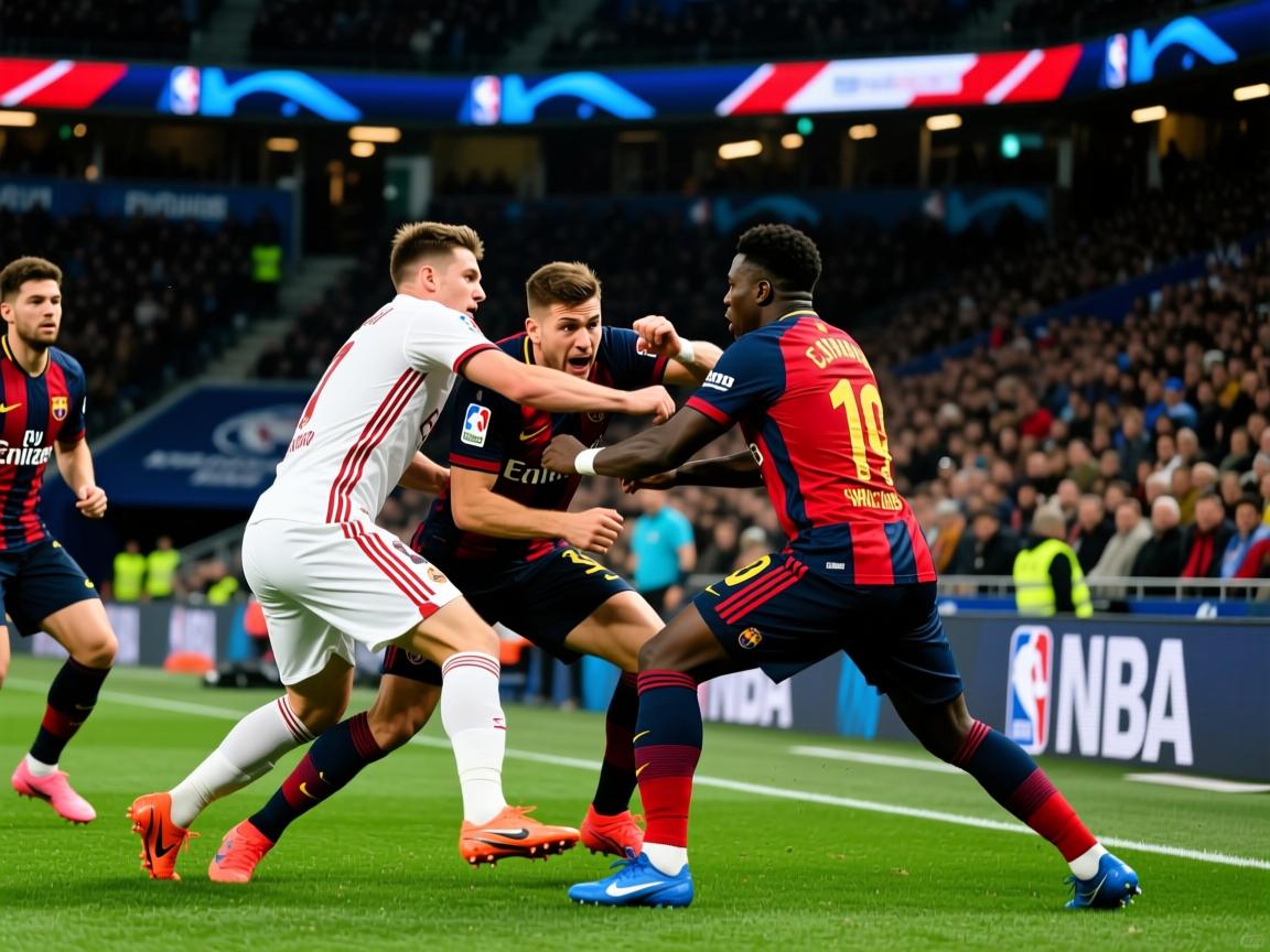 欧洲豪门俱乐部赛中发生激烈冲突