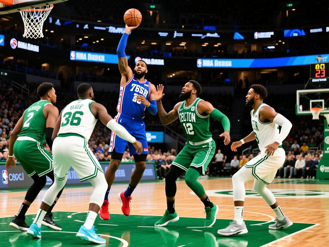 76人击败凯尔特人,恩比德32分23篮板带队取胜 第1张
